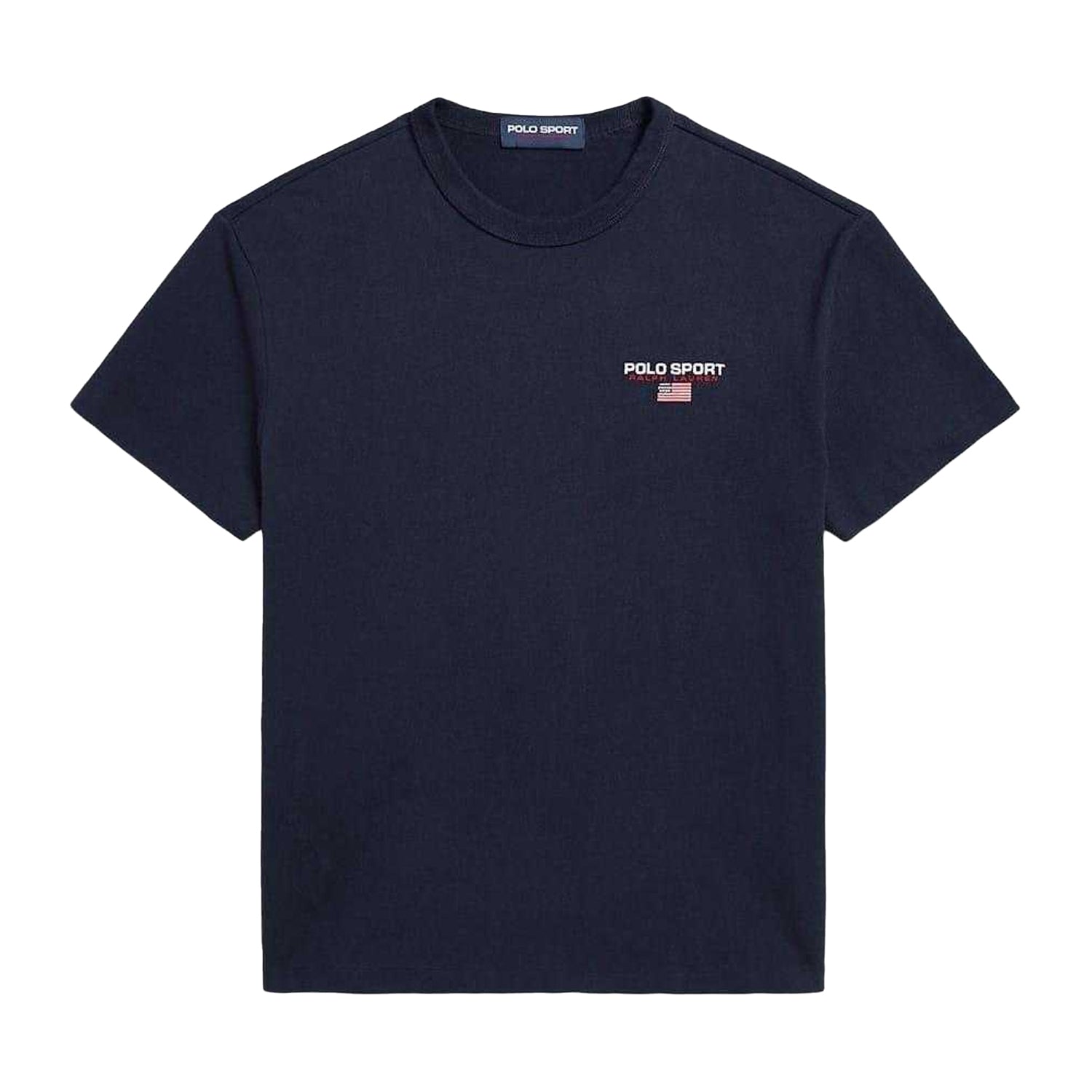 Navy - Front - Ralph Lauren Mens Polo Flag Logo T-Shirt