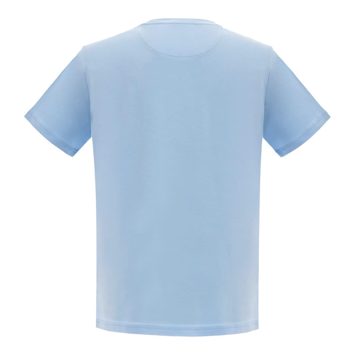 Sky Blue - Back - Pretty Green Mens Swirl Logo T-Shirt