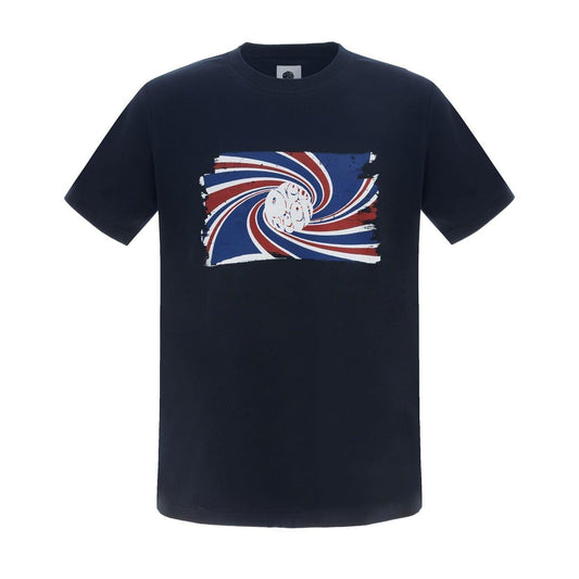 Navy - Front - Pretty Green Mens Swirl Logo T-Shirt