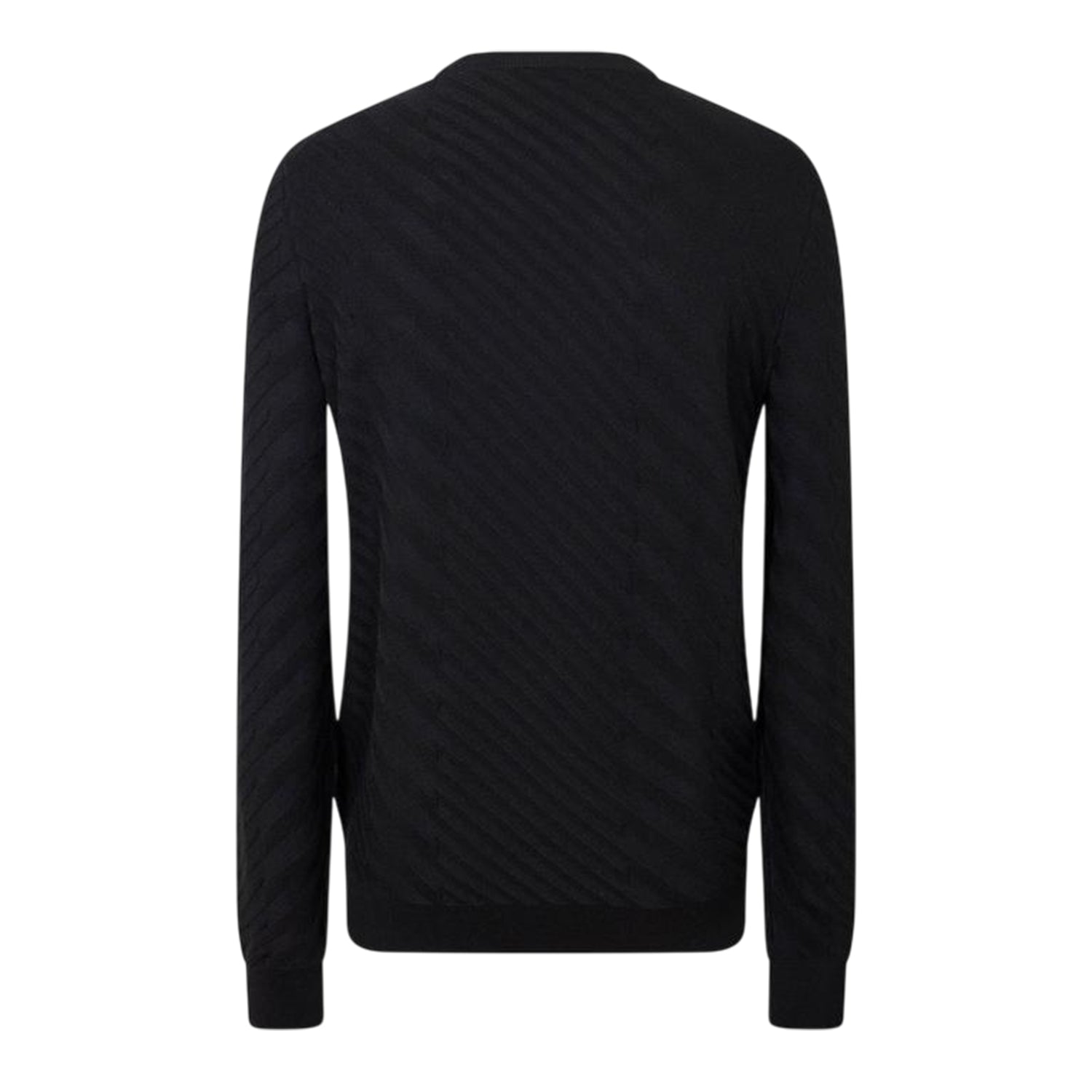Black - Back - Boss Mens Knitted Regular Top