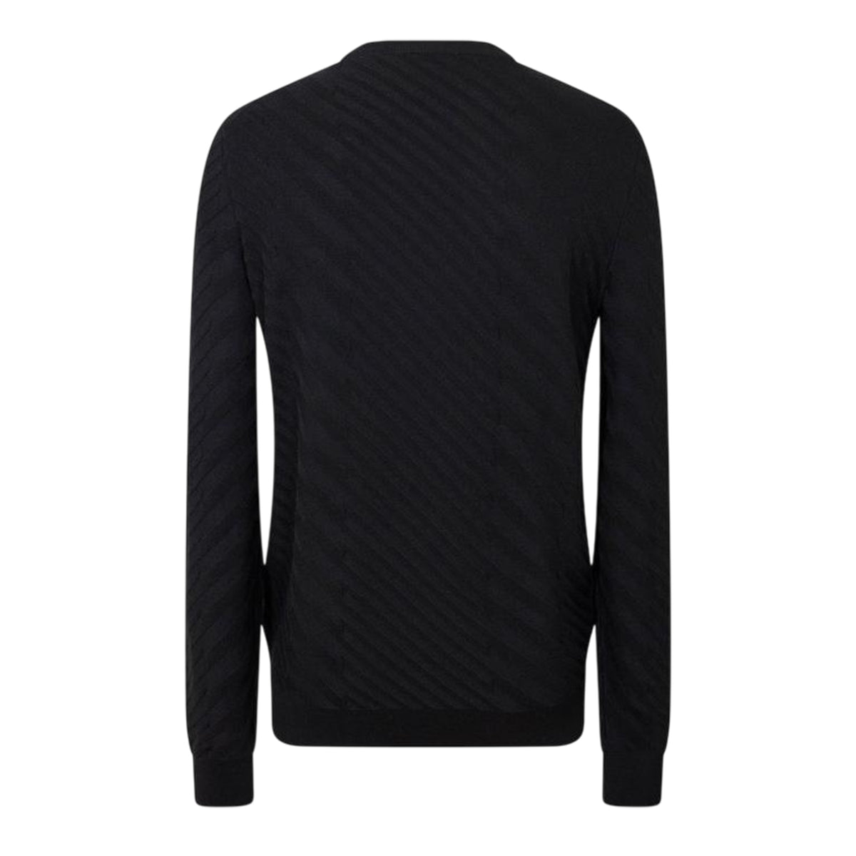 Black - Back - Boss Mens Knitted Regular Top