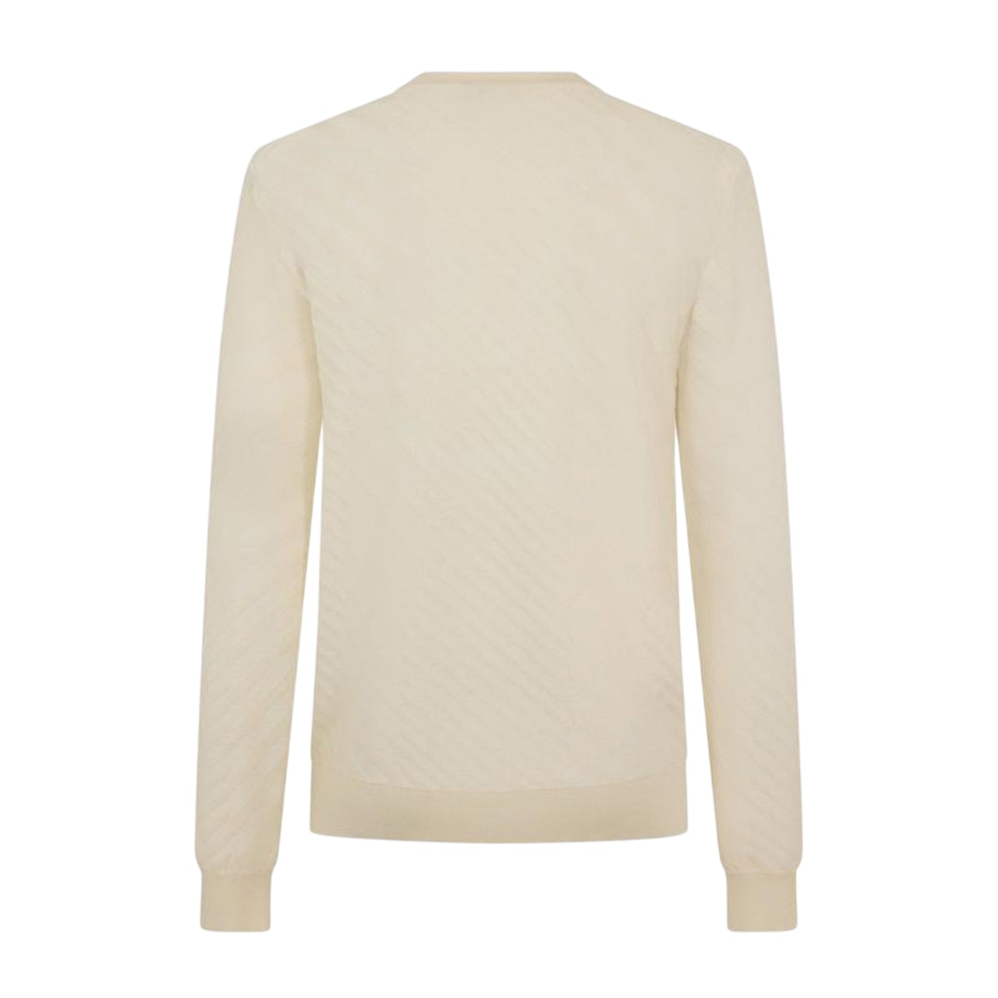 White - Back - Boss Mens Knitted Regular Top