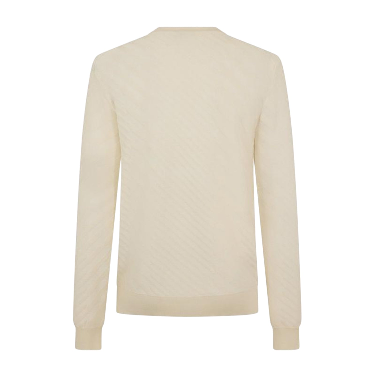 White - Back - Boss Mens Knitted Regular Top