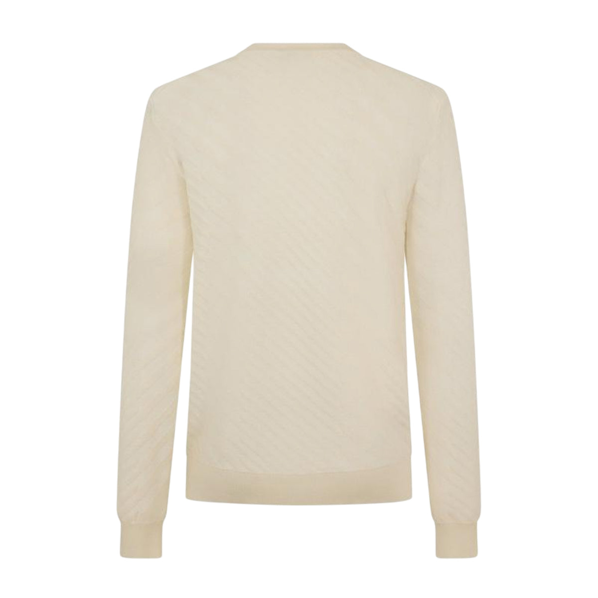 White - Back - Boss Mens Knitted Regular Top