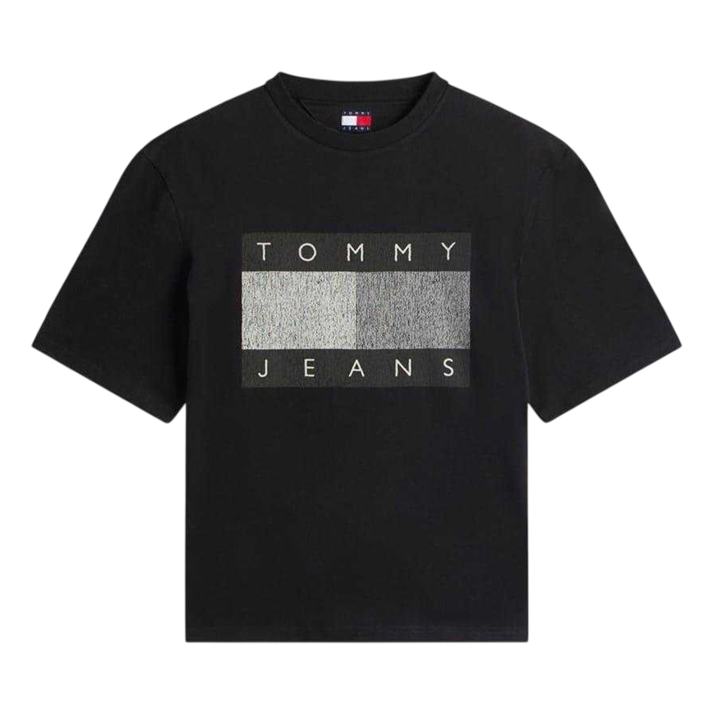 Black - Front - Tommy Jeans Mens Logo Jersey T-Shirt