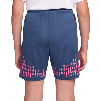 Mystic Blue - Back - Nike Childrens-Kids Km Air Logo Football Shorts