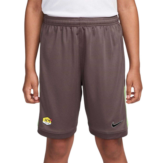 Plum - Front - Nike Childrens-Kids Km Air Logo Football Shorts