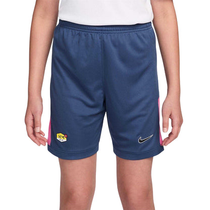 Mystic Blue - Front - Nike Childrens-Kids Km Air Logo Football Shorts