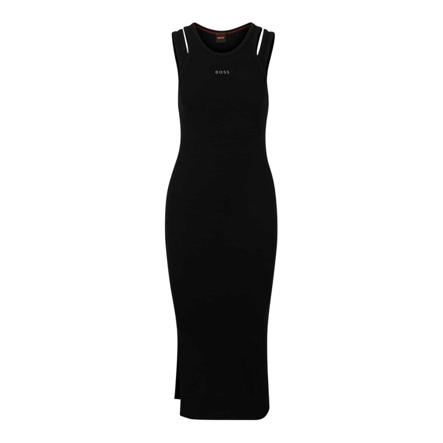 Black - Front - Boss Womens-Ladies Maxi Dress