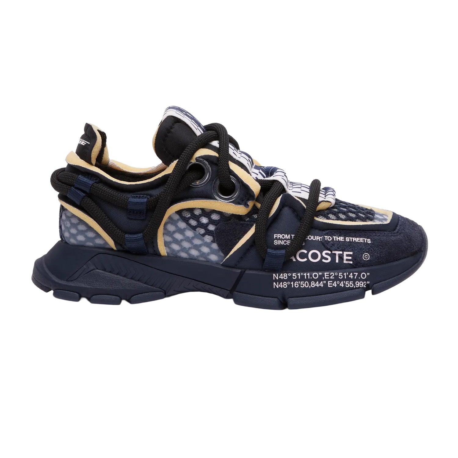 Navy - Side - Lacoste Womens-Ladies L003 Active Trainers
