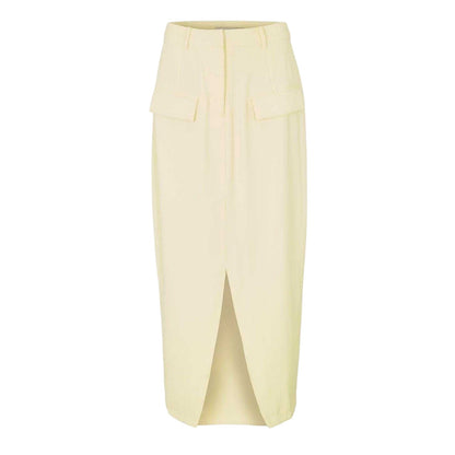 Lime Cream - Back - Muse Womens-Ladies The Ultimate Muse Fitted Midi Skirt