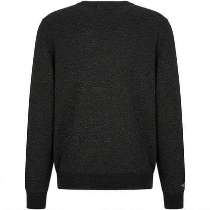 Black - Back - Boss Mens V Neck Regular Long-Sleeved Sweatshirt