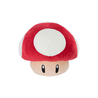 Red-Blue-Brown Print - Front - Super Mario Bros Super Mushroom Plush Toy
