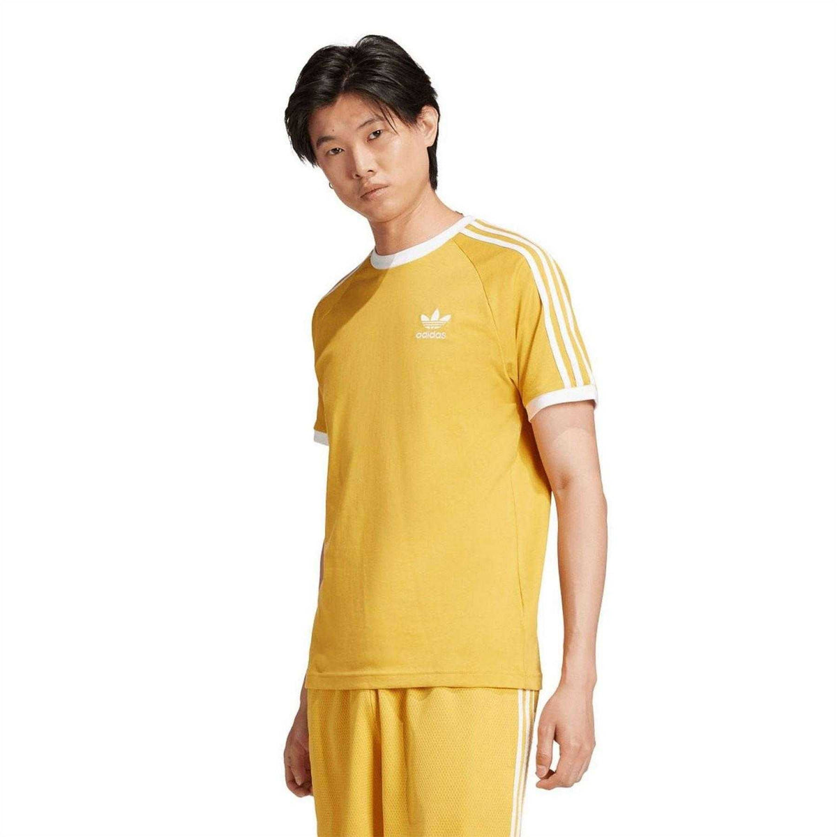 Yellow - Lifestyle - Adidas Mens Classics 3 Stripes T-Shirt