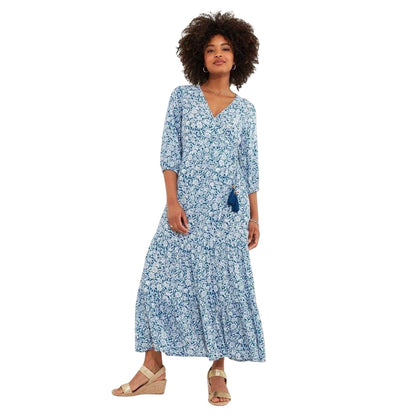 Blue - Lifestyle - Joe Browns Womens-Ladies Flowers Wrap Maxi Dress