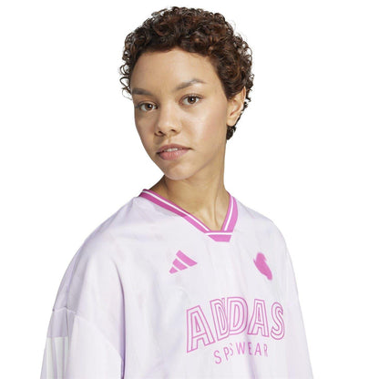 Ice Lavender - Side - Adidas Womens-Ladies Tiro Oversized Jersey