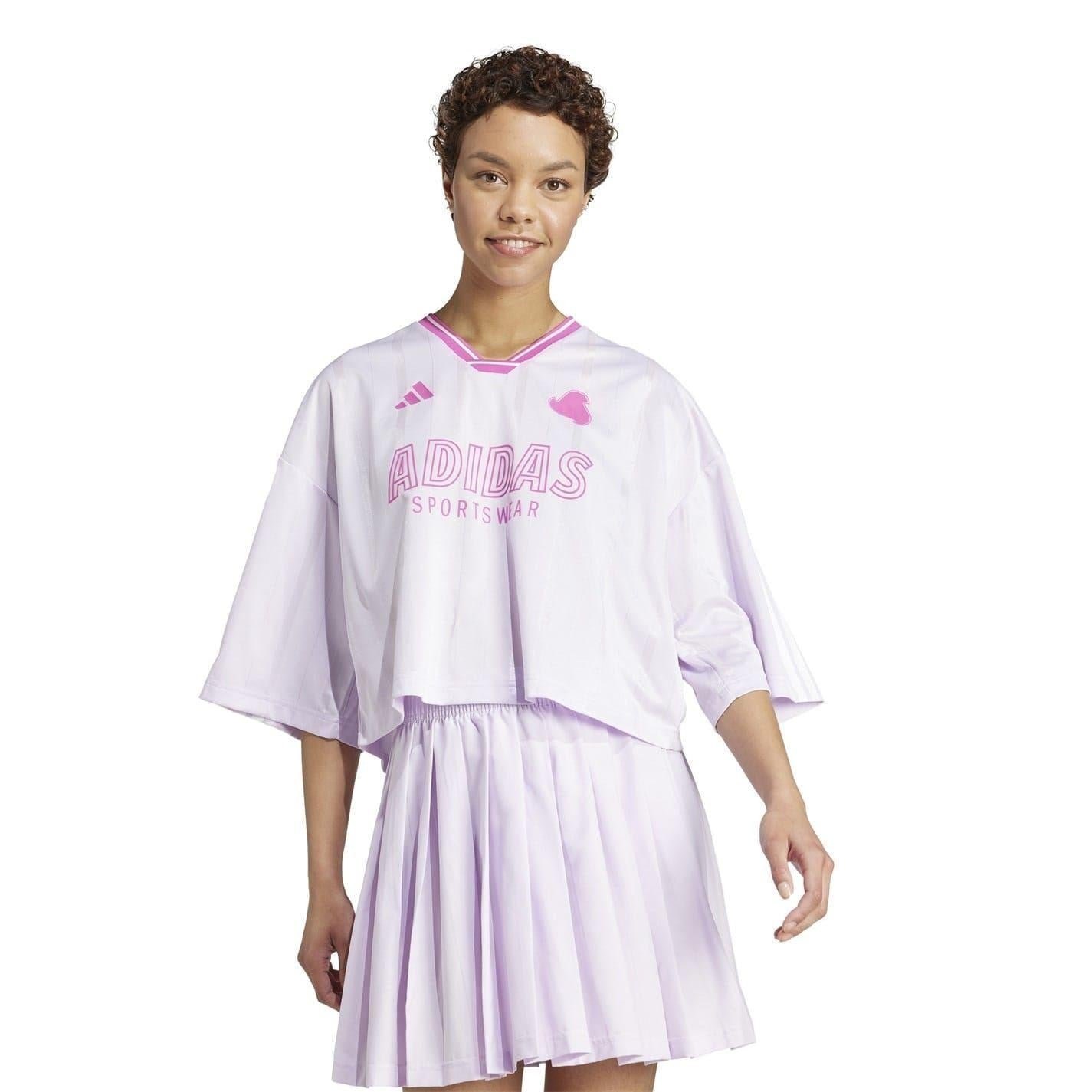 Ice Lavender - Lifestyle - Adidas Womens-Ladies Tiro Oversized Jersey
