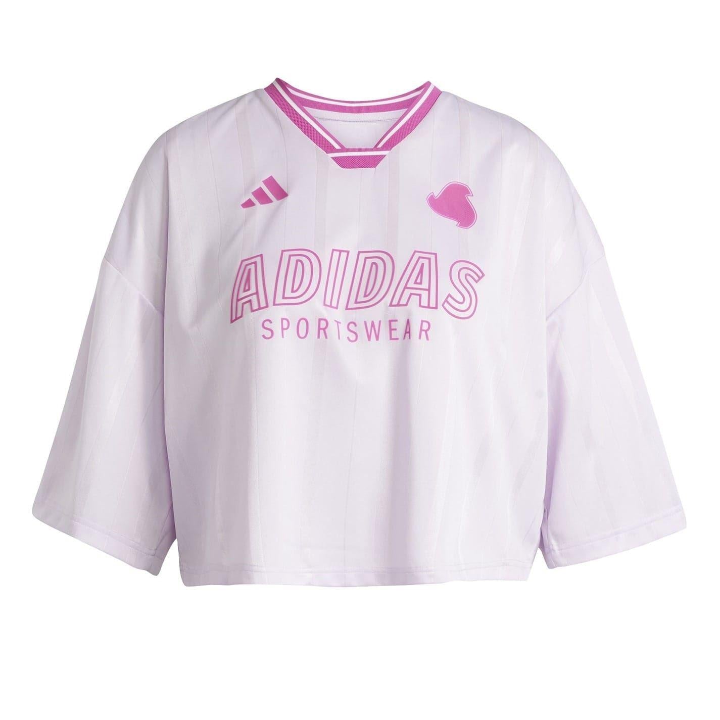 Ice Lavender - Front - Adidas Womens-Ladies Tiro Oversized Jersey