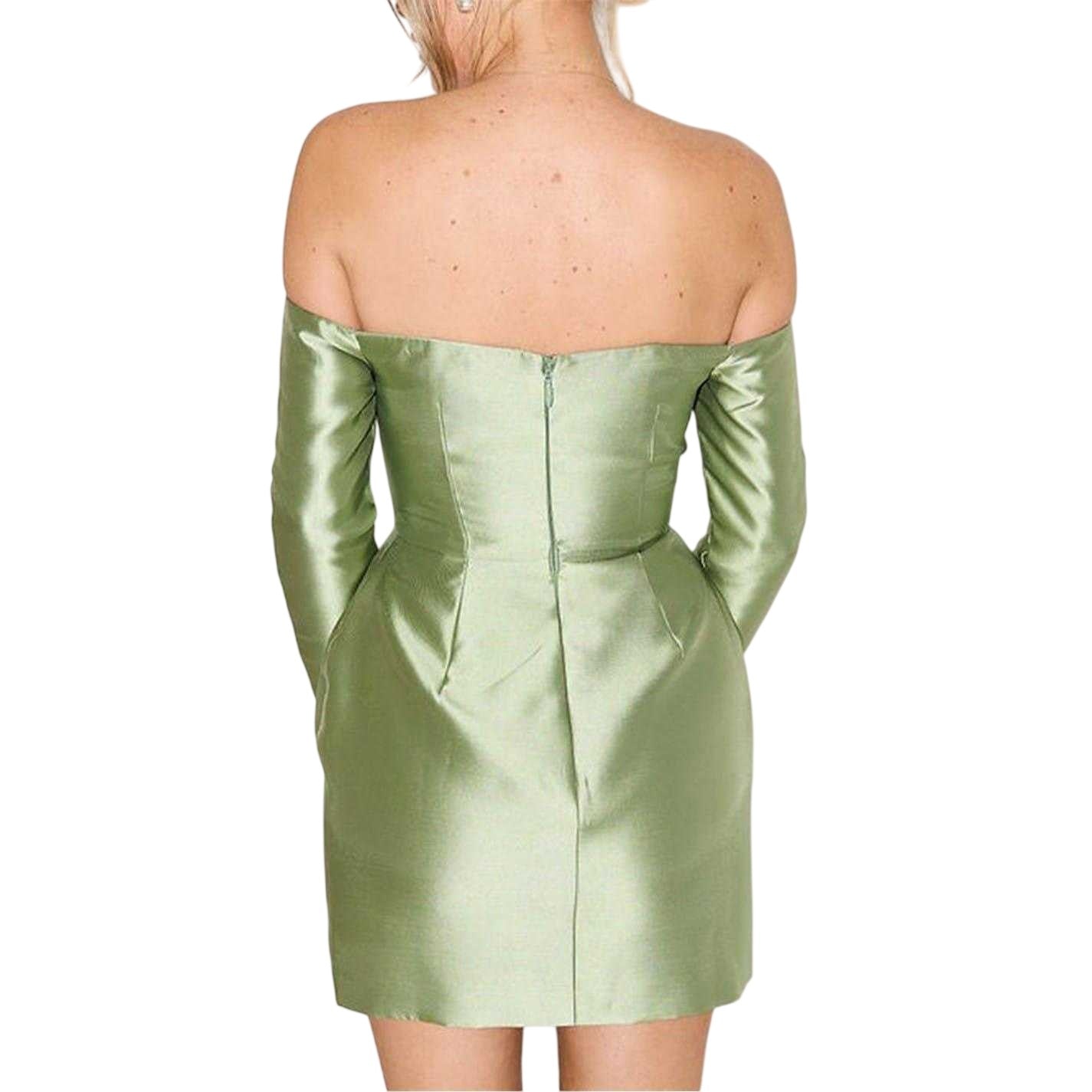 Green - Back - Odd Muse Womens-Ladies Om The Ultimate Mini Dress