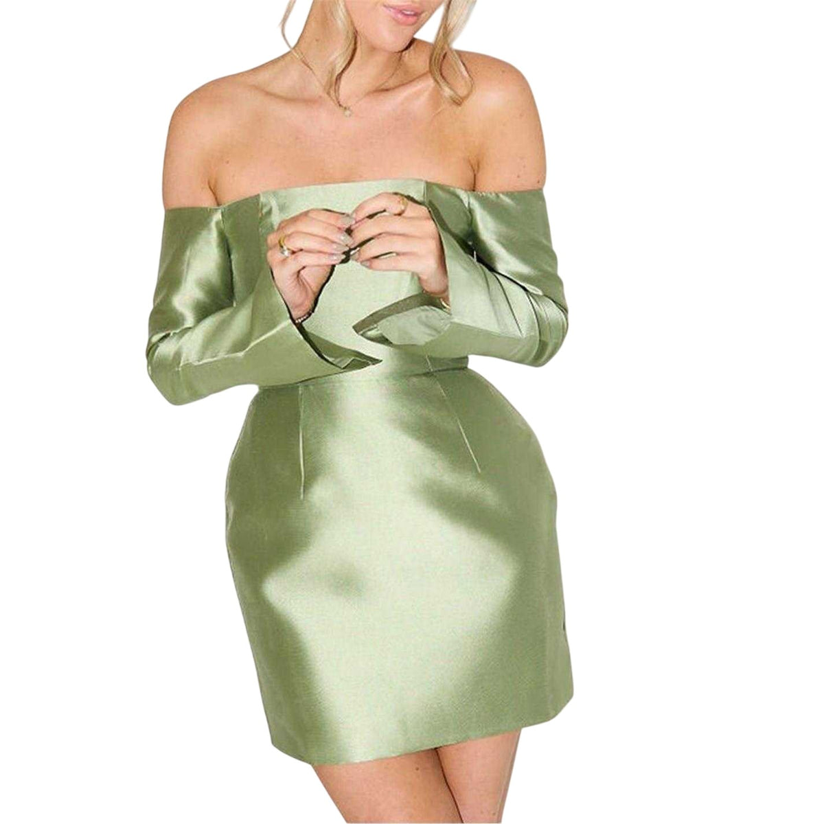Green - Side - Odd Muse Womens-Ladies Om The Ultimate Mini Dress