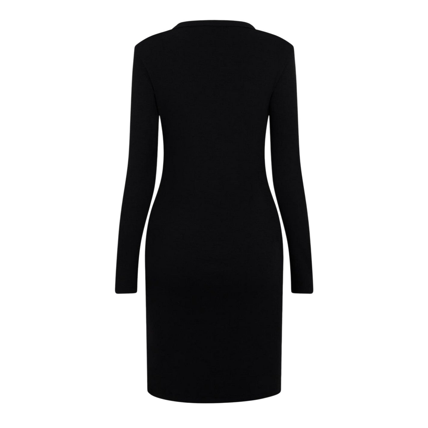 Black - Back - Hugo Womens-Ladies Crew Neck Long-Sleeved Bodycon Dress