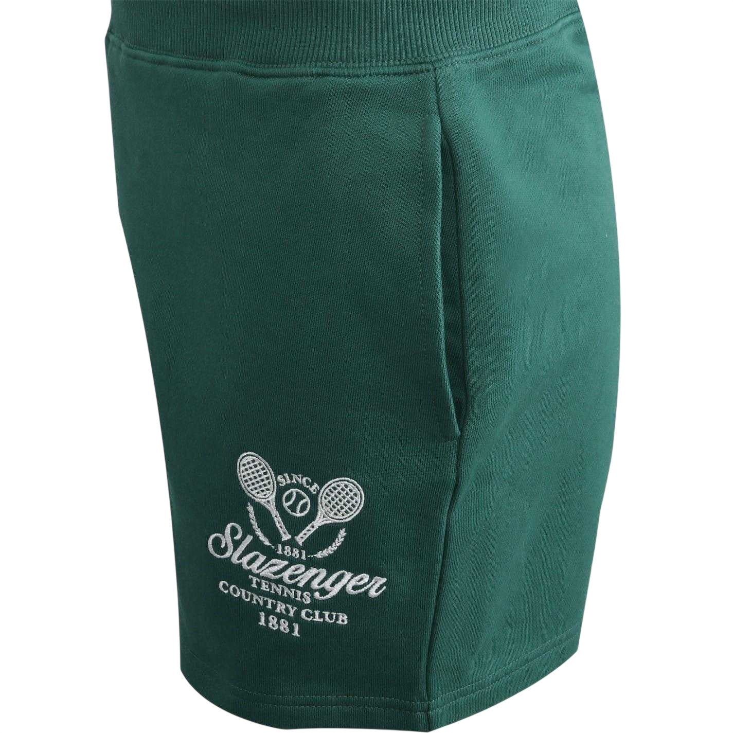 Green - Side - Slazenger Womens-Ladies Elasticated Waist Tennis Shorts