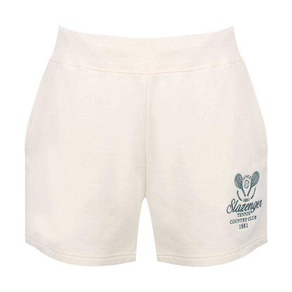White - Front - Slazenger Womens-Ladies Elasticated Waist Tennis Shorts