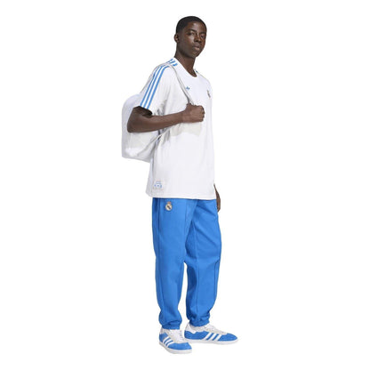 White-Blue - Pack Shot - Adidas Mens Real Madrid CF T-Shirt