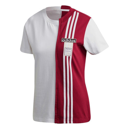 White - Front - Adidas Womens-Ladies Adibreak T-Shirt