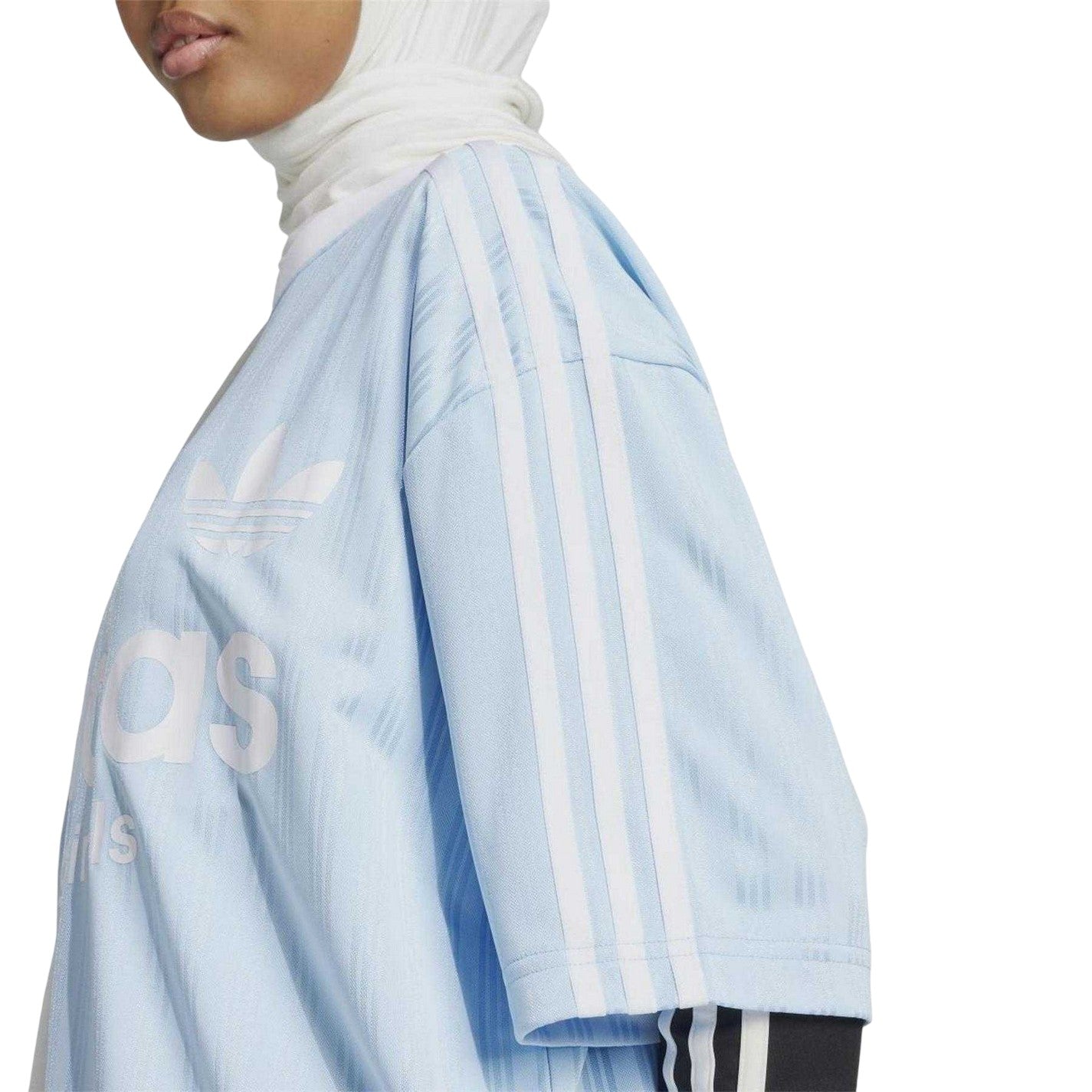 Blue - Side - Adidas Womens-Ladies Originals Oversized T-Shirt