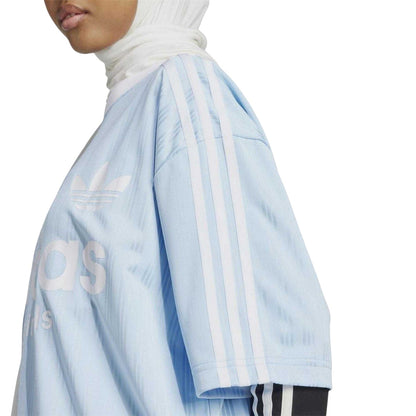 Blue - Side - Adidas Womens-Ladies Originals Oversized T-Shirt