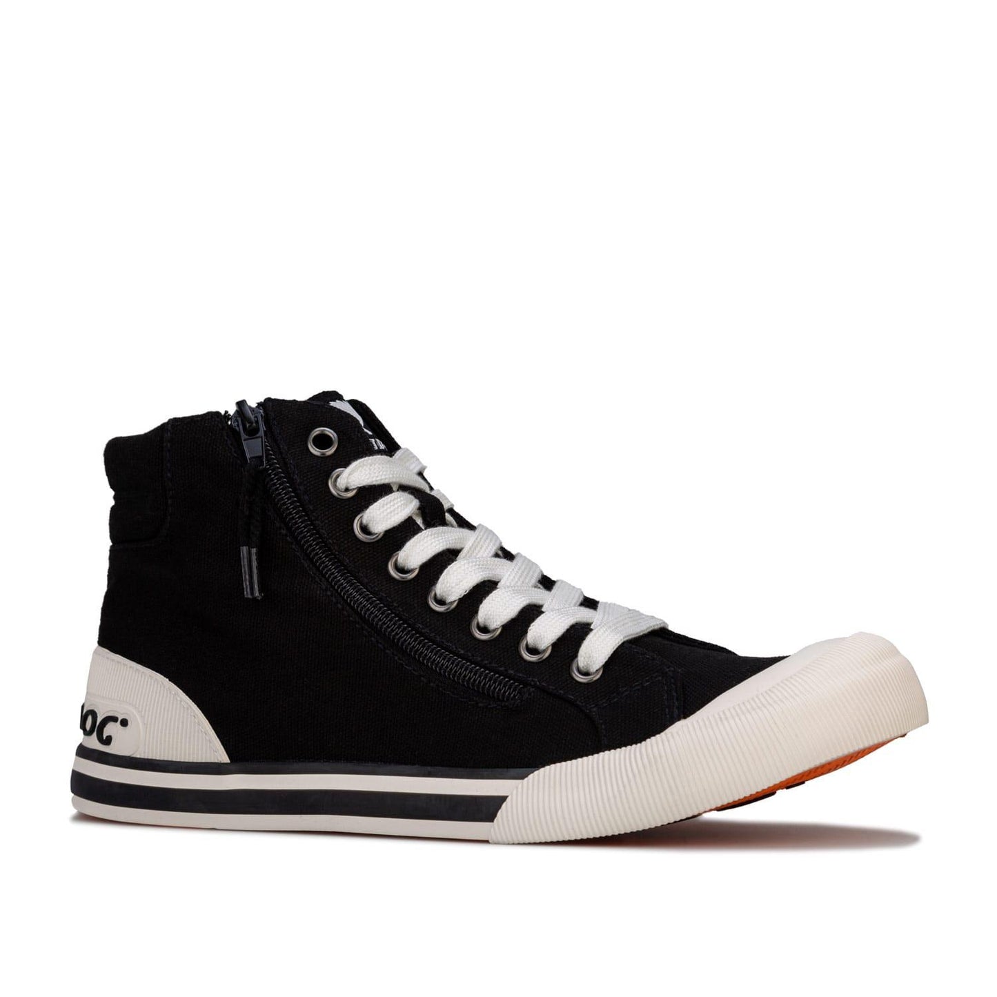 Black - Back - Rocket Dog Womens-Ladies Jazzin Hi Canvas Pumps
