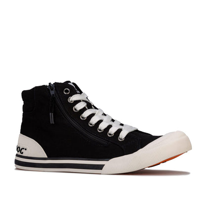 Black - Back - Rocket Dog Womens-Ladies Jazzin Hi Canvas Pumps