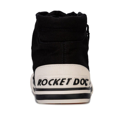 Black - Close up - Rocket Dog Womens-Ladies Jazzin Hi Canvas Pumps