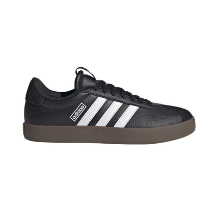 Core Black-White - Lifestyle - Adidas Womens-Ladies VL Court 3.0 Suede Flat Trainers