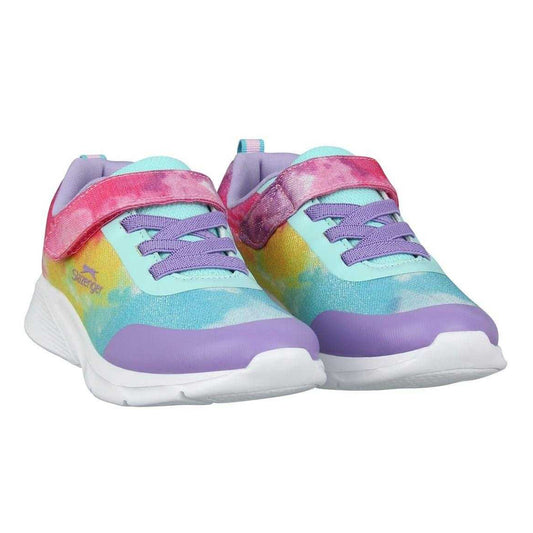 Multicoloured - Front - Slazenger Childrens-Kids Ripple Tie Dye Trainers