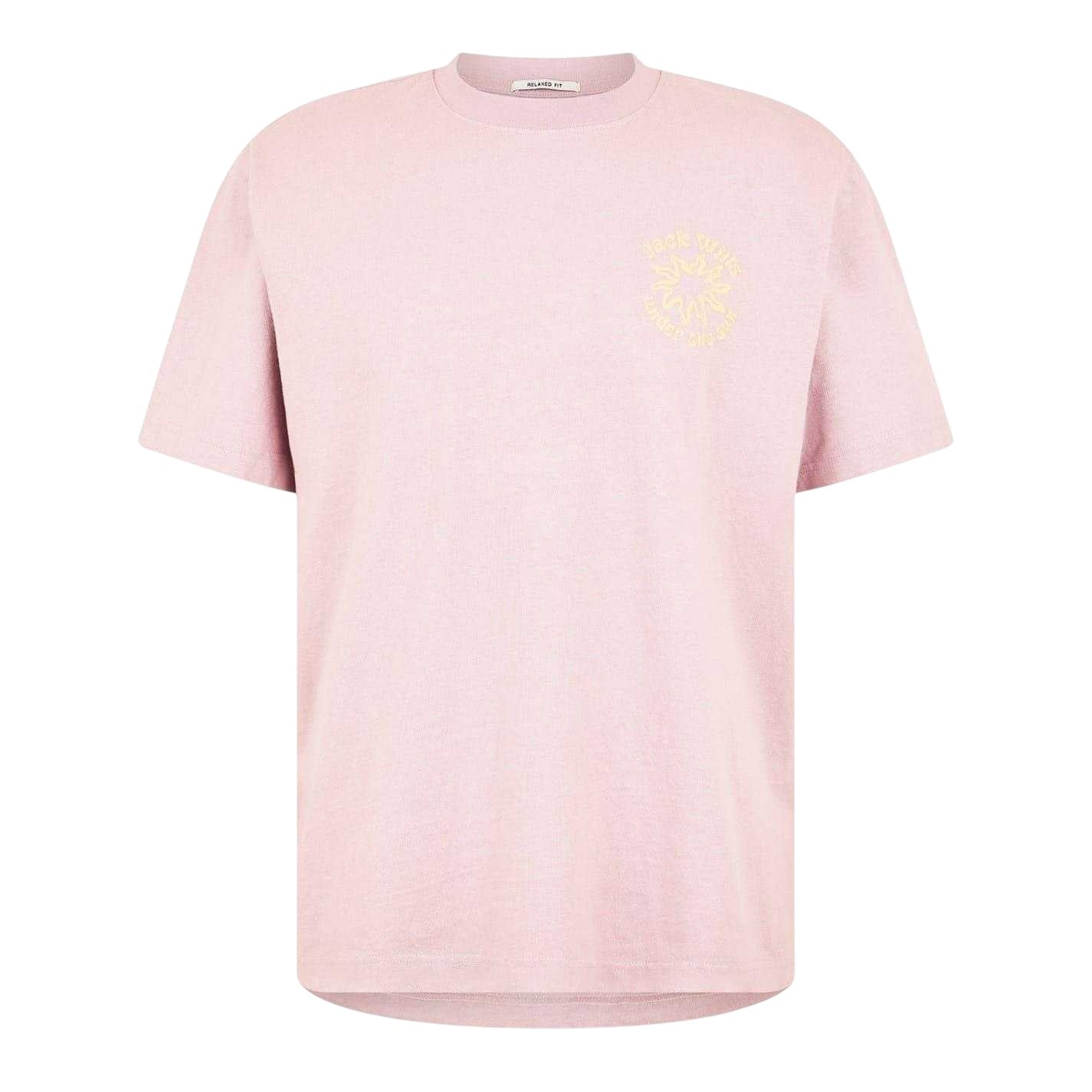 Cool Pink - Front - Jack Wills Mens Sun Regular T-Shirt