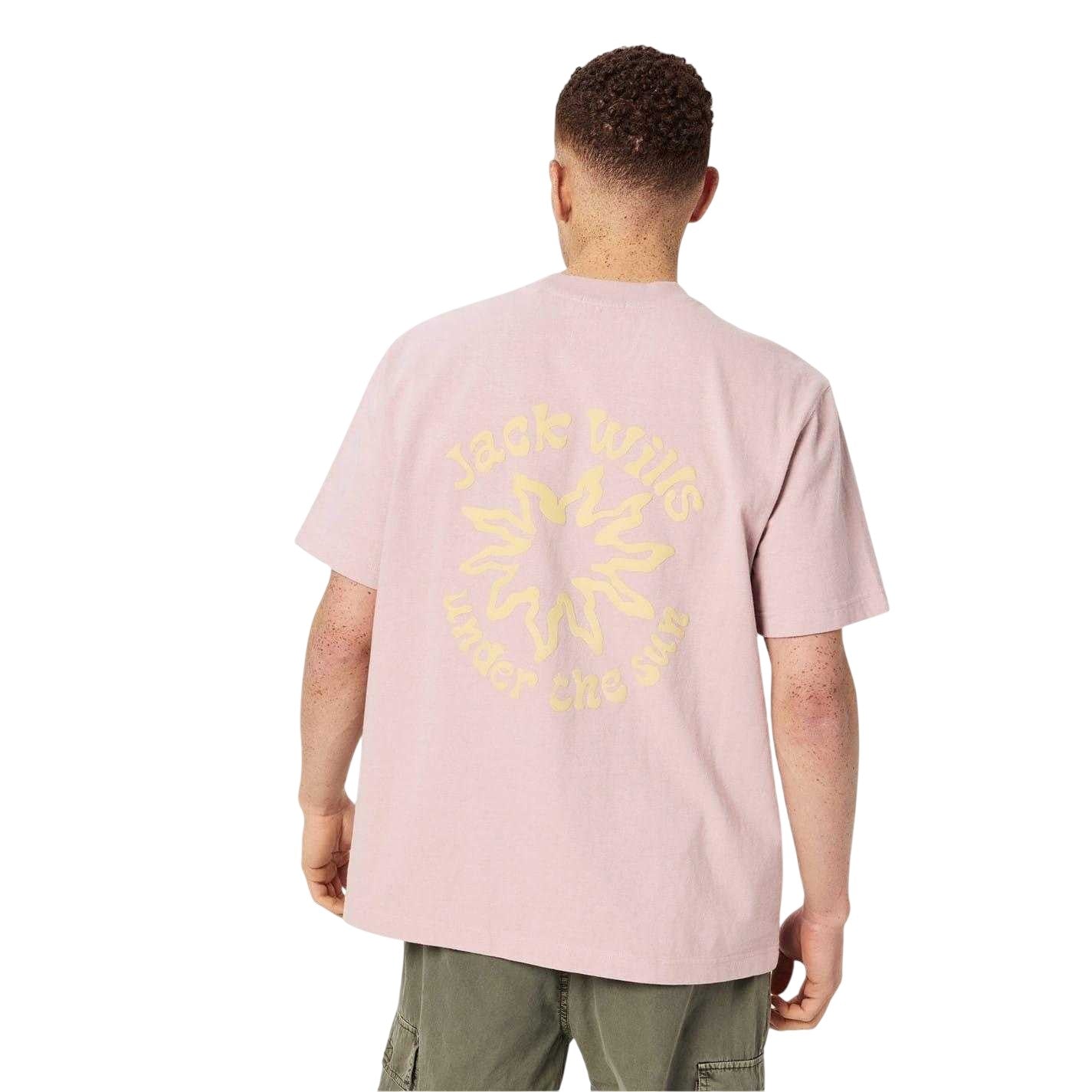 Cool Pink - Back - Jack Wills Mens Sun Regular T-Shirt