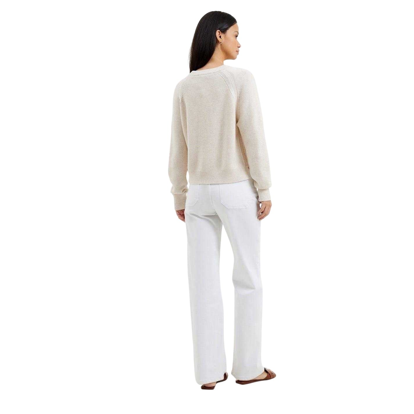 Oatmeal - Back - French Connection Womens-Ladies Mozart Cotton Jumper