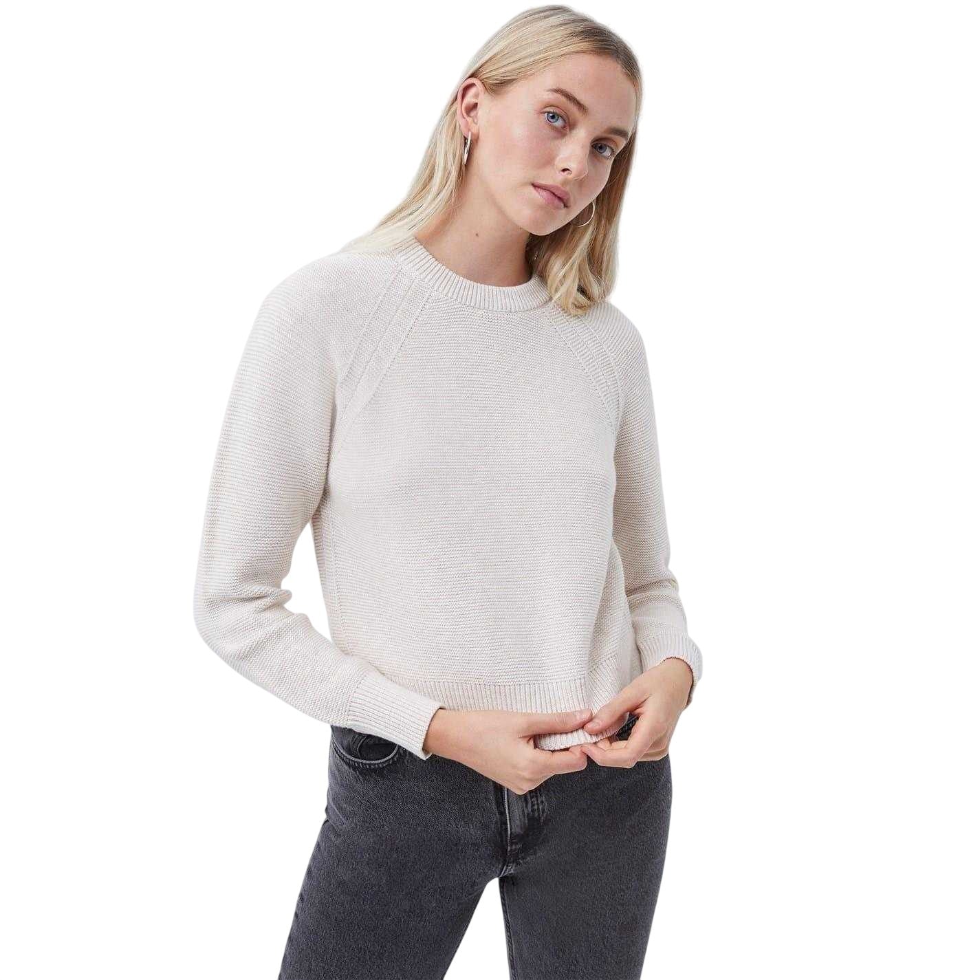White - Front - French Connection Womens-Ladies Mozart Cotton Jumper