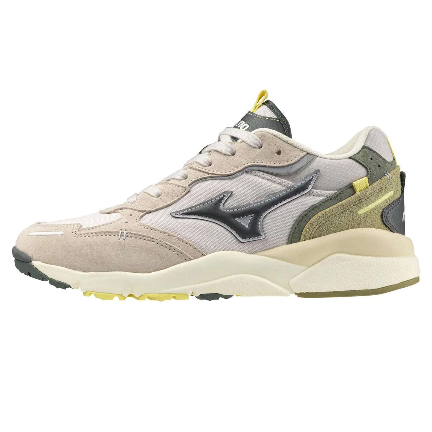 White - Side - Mizuno Mens Sky Medal Beta Suede Trainers