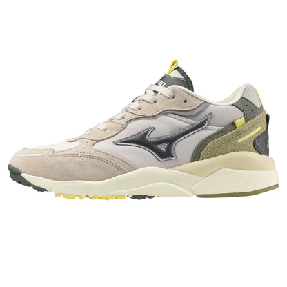 White - Side - Mizuno Mens Sky Medal Beta Suede Trainers