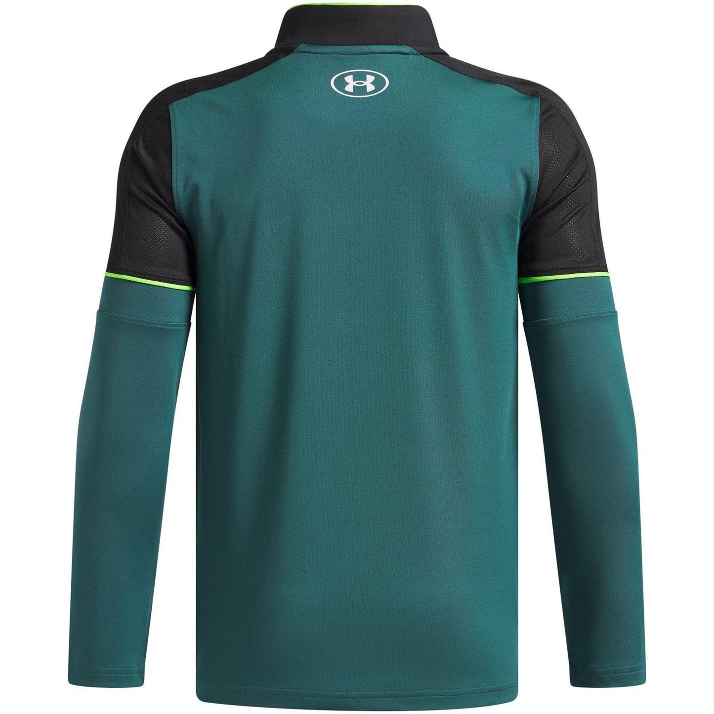 Green - Back - Under Armour Childrens-Kids Quarter Zip Training Track Top