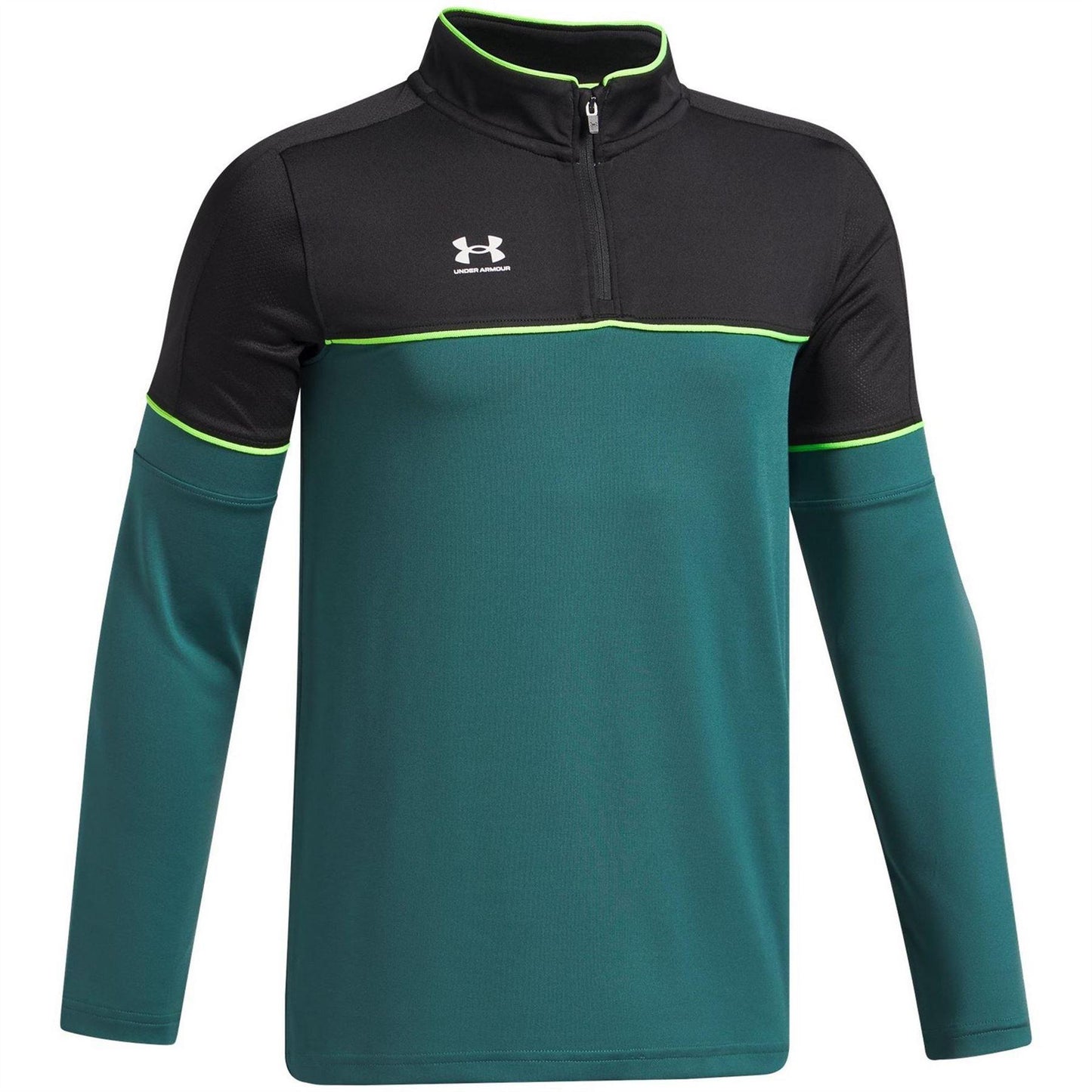 Green - Side - Under Armour Childrens-Kids Quarter Zip Training Track Top