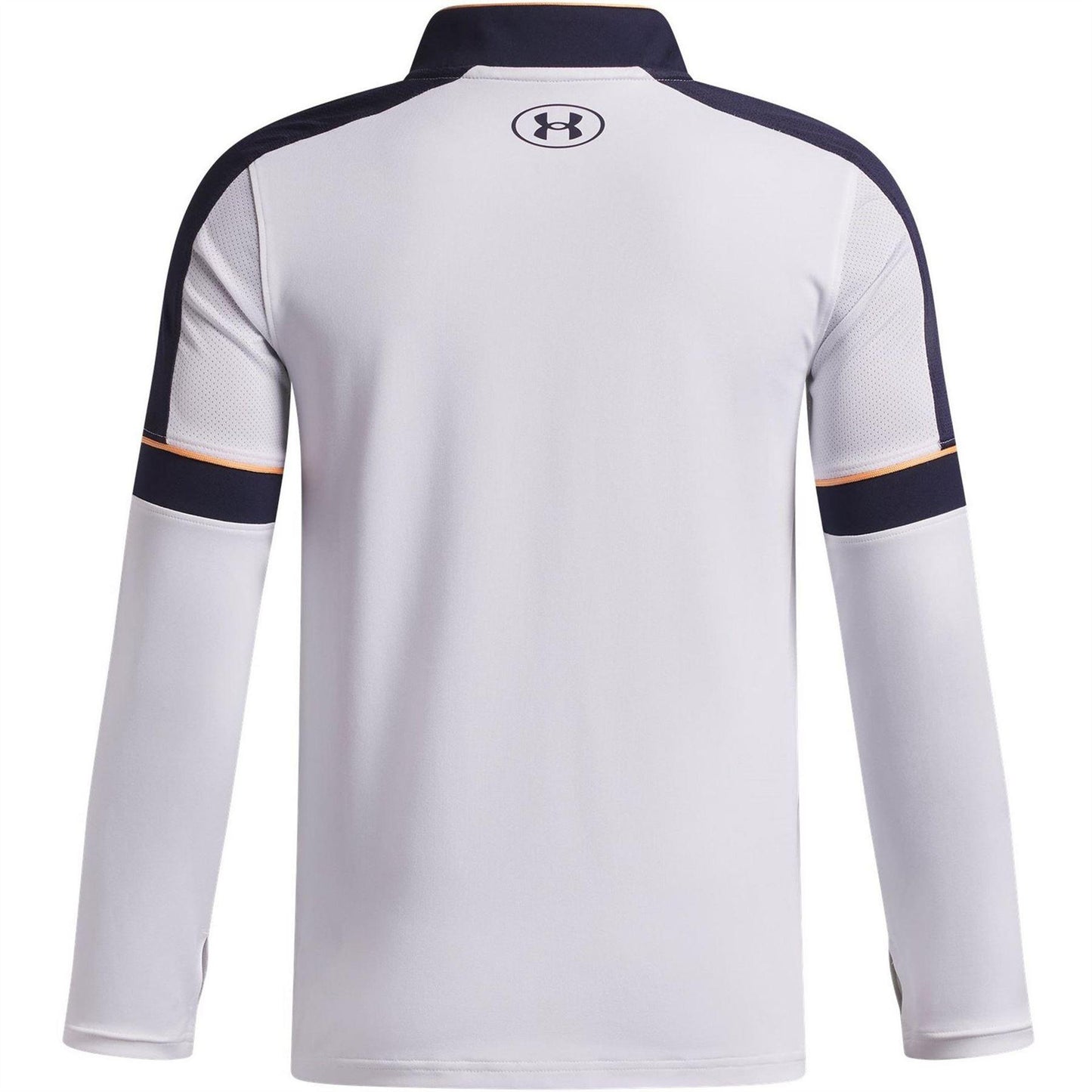 White-Navy - Back - Under Armour Childrens-Kids Quarter Zip Training Track Top