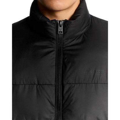 Black - Side - Lyle & Scott Mens Relaxed Fit Hybrid Jacket