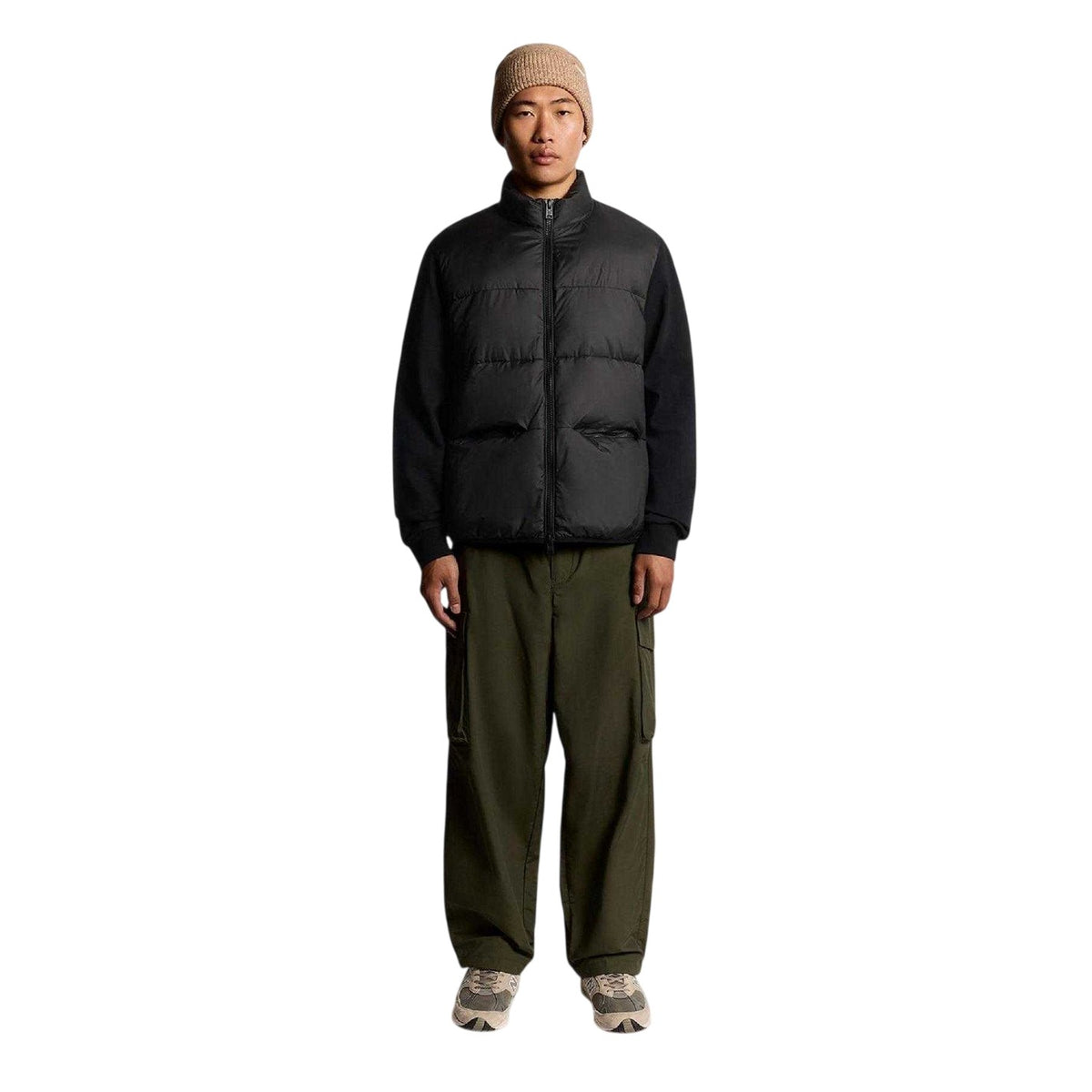 Black - Lifestyle - Lyle & Scott Mens Relaxed Fit Hybrid Jacket