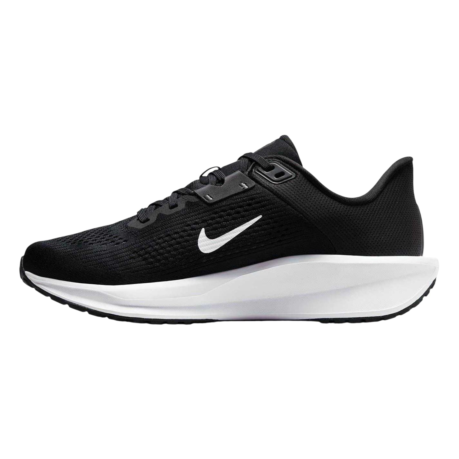 Black-White - Side - Nike Womens-Ladies Quest 6 Running Shoes
