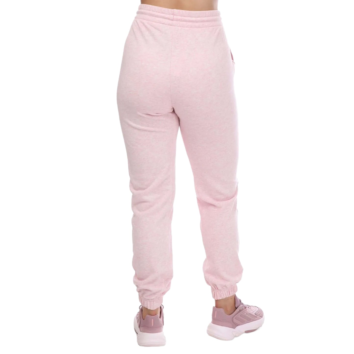 Pink - Back - Adidas Womens-Ladies Sportswear Studio Lounge Summer Jogging Bottoms