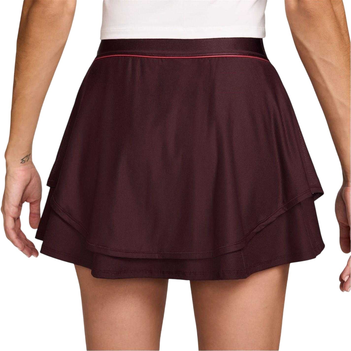 Burgundy - Back - Nike Womens-Ladies New York Grand Slam Fitted Skirt